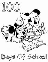 School 100 Days Coloring Mickey Pages Minnie Disney 100th Printable Mouse Colouring Books Hmcoloringpages Kids Sheets Print Color Drawing Printables sketch template