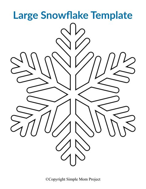 printable large snowflake templates simple mom project