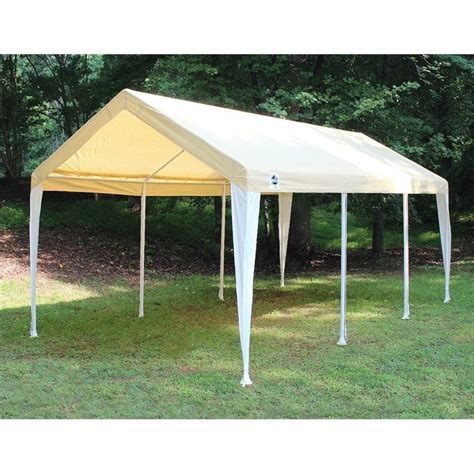 king canopy    hercules canopy  tan  white hcpctw