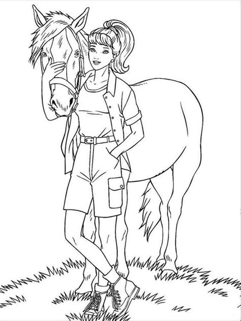 barbie  horse coloring pages  printable barbie  horse