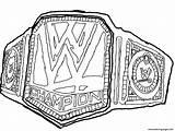 Wwe Coloring Pages Championship Champion Getcolorings Belt Belts Color sketch template
