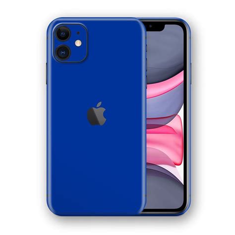 iphone  glossy royal blue skin   iphone