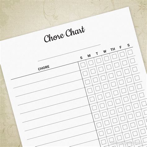 chore chart printable form editable moderntype designs