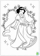 Coloring Snow Disney Dinokids Pages Christmas Princess Kids Colouring Print Cute Close Blanche Neige Coloriage Outline sketch template
