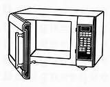 Microwave Oven Drawing Clipartmag Clipart sketch template