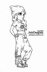 Hip Hop Coloring Pages Dancer Jadedragonne Deviantart Rap Dance Lineart Printable Jade Google Print Girl Color Sheets Books She Girls sketch template