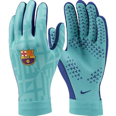 nike fc barcelona academy hyperwarm handschoenen groen blauw voetbalclub