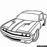 Coloring Challenger Dodge Cars Pages Online sketch template