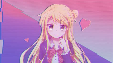 pink anime girl aesthetic desktop wallpaper fotodtp