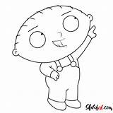 Stewie Griffin Draw Drawing Guy Family Cartoon Step Characters Easy Sketchok Getdrawings sketch template