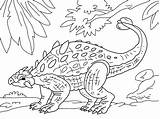 Ankylosaurus Dinosaurios Paracolorear sketch template