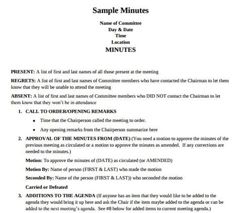 basic meeting minutes templates  docs pages google docs