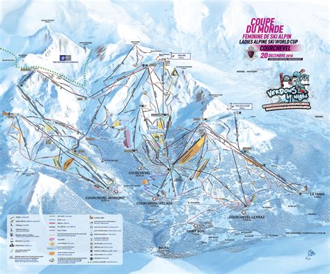 courchevel piste map     pistes  resort ski dazzle