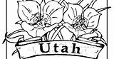 Flower State Utah sketch template
