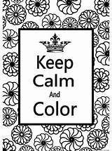 Calm Keep Color Coloring Fun Kids sketch template
