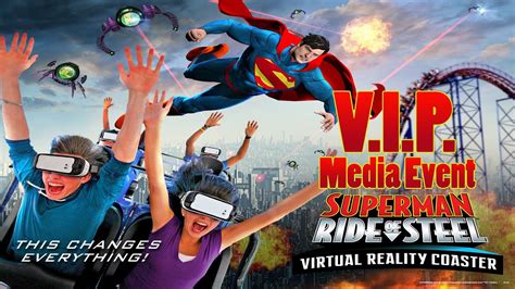 Vip Event At Six Flags America For Superman Ride Of Steel Vr Coaster