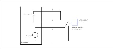 shunt trip circuit breaker wiring diagram diagrams resume template
