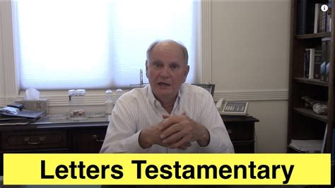 letters testamentary youtube