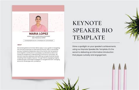 keynote speaker bio template   word illustrator psd png