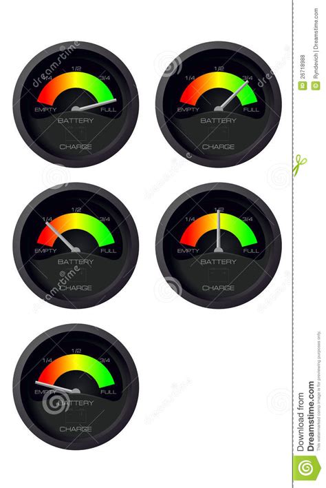 analog battery charge indicator stock vector illustration  power charge