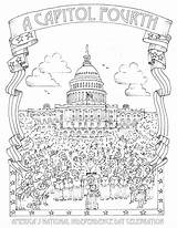 Coloring Pages Washington Dc July Monument Capitol 4th Fourth Adults Printable Print Color National Hand Washing Pdf Monuments Pbs Popular sketch template