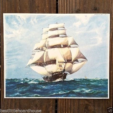 flying cloud clipper ship art lithograph print  bestlittlehoardhouse
