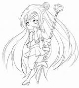 Coloring Pages Ages Chibi Princess Anime sketch template