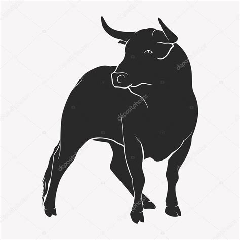 toro sobre fondo blanco vector ilustracion stock vector de stock