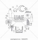 Uae Emirates Thin Kandura sketch template