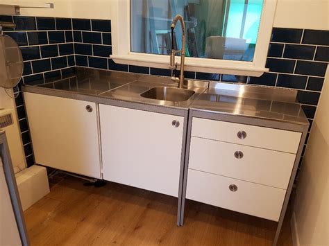 ikea udden stainless steel freestanding kitchen unit  drawers