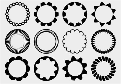 circular shapes psd vector eps format