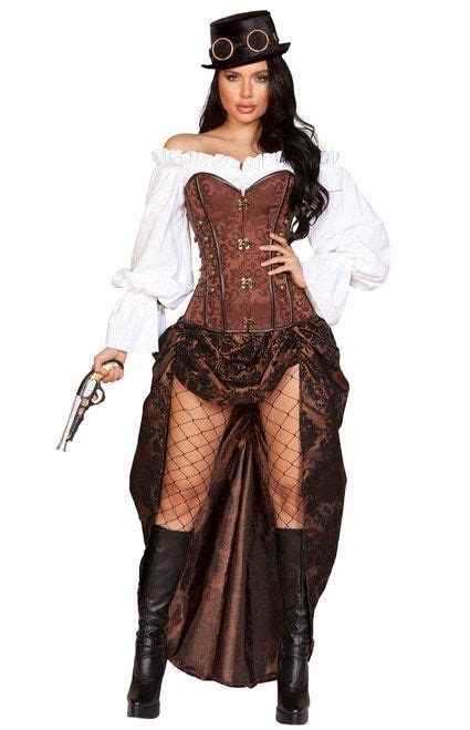 r 4917 women machinery steampunk costume halloween fancy dress top