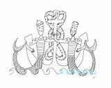 Etsy Drawing Coloring Merman Digital sketch template