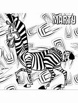 Madagascar Marty Zebre Kolorowanki Coloriage Madagaskar Pintar Cebra Pages Pelicula Kolorowanka Pegar Recortar Aprender Colorier Haga sketch template