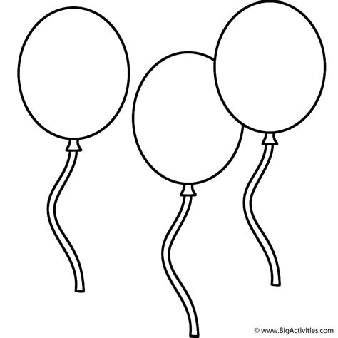 balloons coloring page canada day