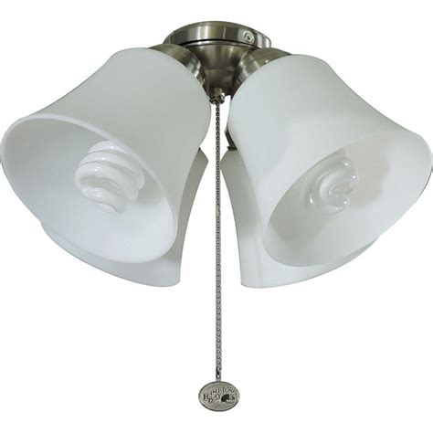 hampton bay  light universal ceiling fan light kit  shatter resistant shades