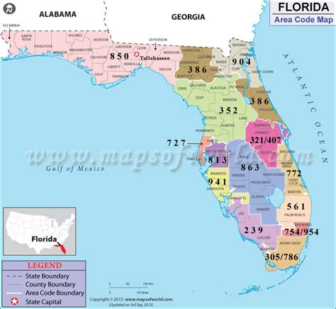 Florida Area Code Map Map Of Zip Codes