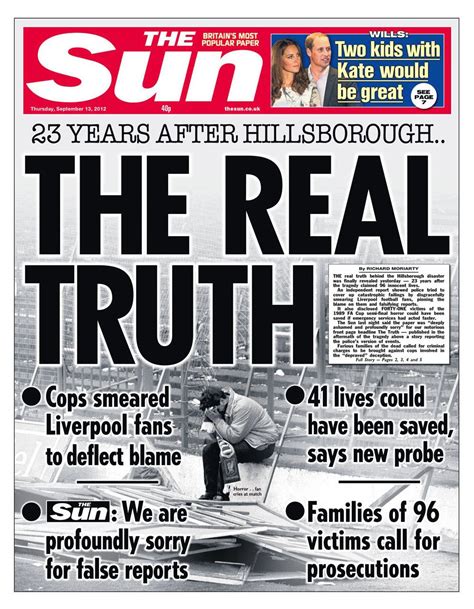 sun   times criticised  hillsborough front page coverage