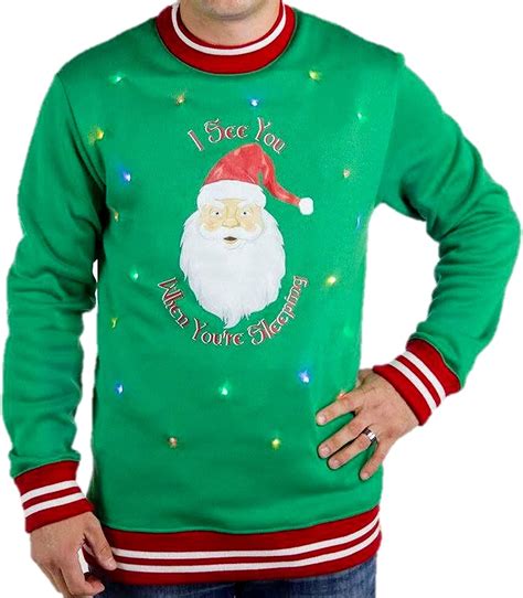 the ugly holidays santa claus ugly christmas sweater with lights for