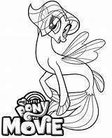 Coloring Queen Novo Pony Little Movie Topcoloringpages Mlp sketch template