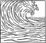 Tsunami Drawing Ocean Waves Wave Coloring Pages Para Colorear Sketch Template Dibujos Surfing Water Color Simple Kids Tsunamis Sketchite Dibujo sketch template