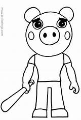 Piggy Adopt Xcolorings Rbt Sencillos Mascota Zizzy Guerrero Niños 610px Imprime sketch template