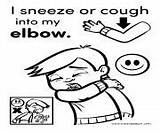 Cough Elbow Sneeze sketch template