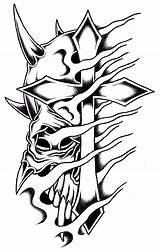 Cross Skull Drawings Drawing Sketches Horned Stark Wings Tattoo Deviantart Clipartmag Designs Getdrawings sketch template