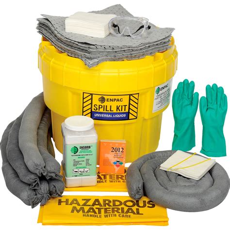 spill control supplies spill control kits stations enpac  gallon spill kit universal