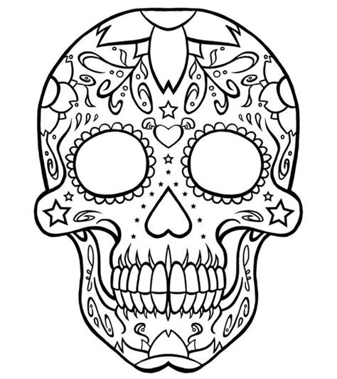 top  skull coloring pages