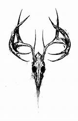 Deer Skull Coloring Bone Collector Pages Template sketch template