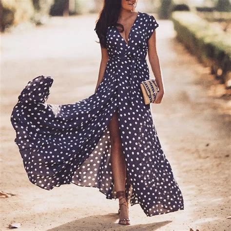 2019 summer polka dot women dress short sleeve vintage chiffon shirt