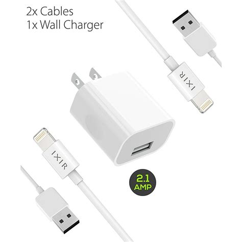 ixir ipad mini charger apple lightning cable kit  ixir  wall