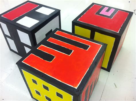 Painted Cubes By Adam Green From His Houseface Show At The Hole